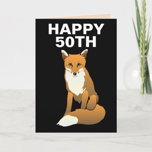 50th FOX FOXY HAPPY BIRTHDAY KAARTEN (Voorkant)