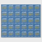 50th Glitter Wrapping Papier of uw keuze van leeft (Vlak)