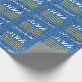 50th Glitter Wrapping Papier of uw keuze van leeft (Hoek)