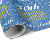 50th Glitter Wrapping Papier of uw keuze van leeft (Rol Hoek)
