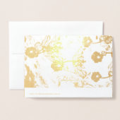 50th Gold Foil Wedding Floral Blank Card Folie Kaarten (Met envelop)