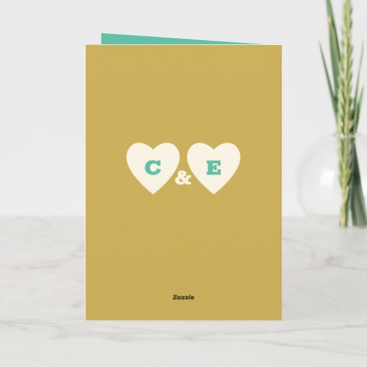 50th Gold Jubileum voegt namen toe aan oceaangroen Kaart (Achterkant)