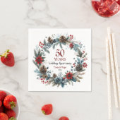 50th Gold Wedding Anniversary Elegant Winter Servet (Insitu)