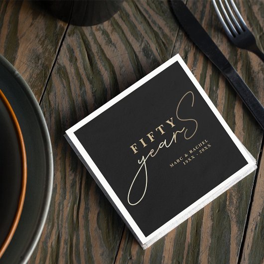 50th Gold Wedding Anniversary Servet