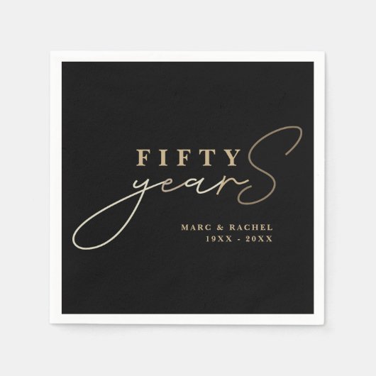 50th Gold Wedding Anniversary Servet (Voorkant)