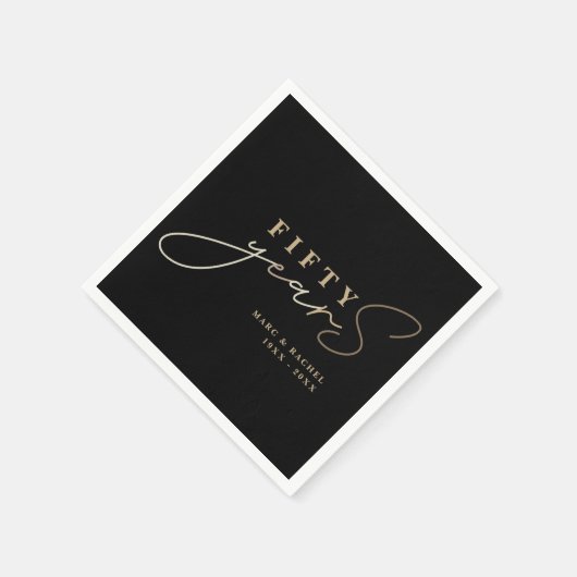 50th Gold Wedding Anniversary Servet (Hoek)