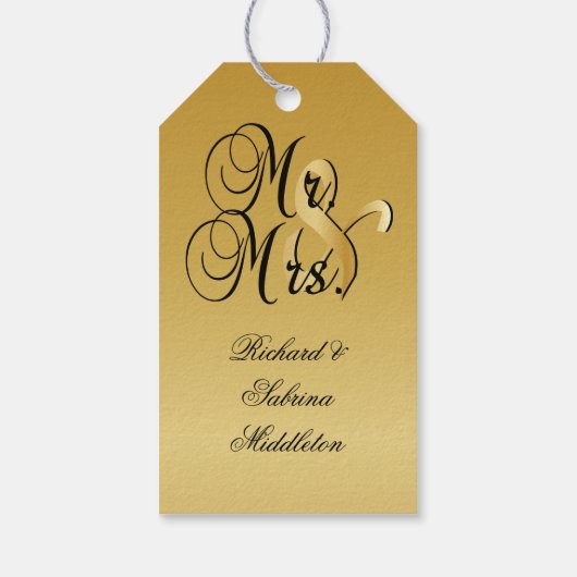 50th Golden Anniversary Cadeaulabel (Achterkant)