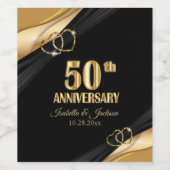 50th Golden Anniversary Wijn Etiket (Enkel label)