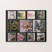 50th Golden Wedding Anniversary 10 Photo Collage Legpuzzel (Horizontaal)
