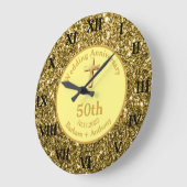 50th Golden Wedding Anniversary Gold Religious Lar Grote Klok (Hoek)