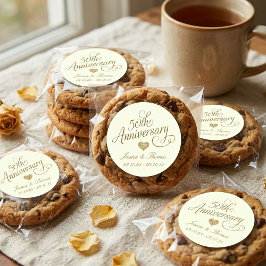 50th Golden Wedding Anniversary Ronde Sticker