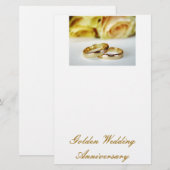 50th Golden Wedding Jubileum Briefpapier (Voorkant / Achterkant)