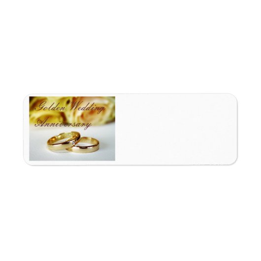 50th Golden Wedding Jubileum Etiket (Voorkant)
