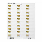 50th Golden Wedding Jubileum Etiket (Full Sheet)