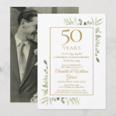 50th Golden Wedding Jubileum Memories Foto Kaart (Voorkant / Achterkant)