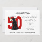 50th Grim Reaper Birthday Invitation Kaart (Voorkant)