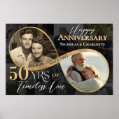 50th Happy Anniversary Then & Now Gold Infinity Poster (Voorkant)