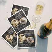 50th Happy Anniversary Then & Now Gold Infinity Servet