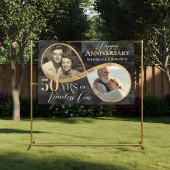 50th Happy Anniversary Then & Now Gold Infinity Spandoek