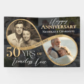 50th Happy Anniversary Then & Now Gold Infinity Spandoek (Horizontaal)