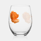 50th Happy Birthday Aanpassen Perzik roos Keepsake Wijnglas Zonder Voet (Rechts)