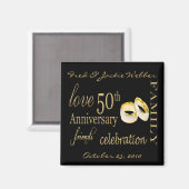 50th Jubileum Party Favor - Gemakkelijk te persona Magneet (Voorkant / Achterkant)
