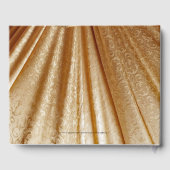 50th Jubileum Party Gedrapte Gouden Stof Gastenboek (Achterkant)