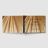 50th Jubileum Party Gedrapte Gouden Stof Gastenboek (Volledig)