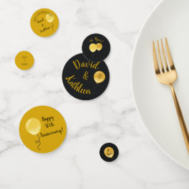 50th Jubileum Party Golden Balloons Confetti