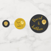 50th Jubileum Party Golden Balloons Confetti (Voorkanten)