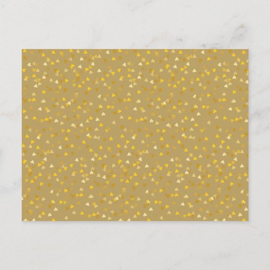 50th Jubileum Rustic Save the Date Gold Hearts Briefkaart (Achterkant)