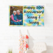 50th Jubileum Tie Dye One Foto Spandoek (Insitu)