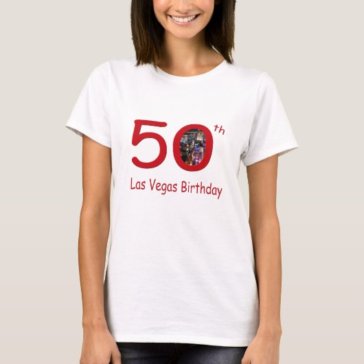 50th Las Vegas Birthday T-Shirt (Voorkant)