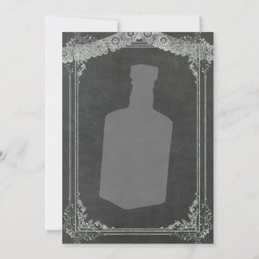 50TH Mexican birthday Tequila Party Chalkboard Kaart (Achterkant)