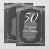 50TH Mexican birthday Tequila Party Chalkboard Kaart (Voorkant / Achterkant)