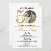 50th Milestone Anniversary Party Invitation Kaart (Voorkant / Achterkant)