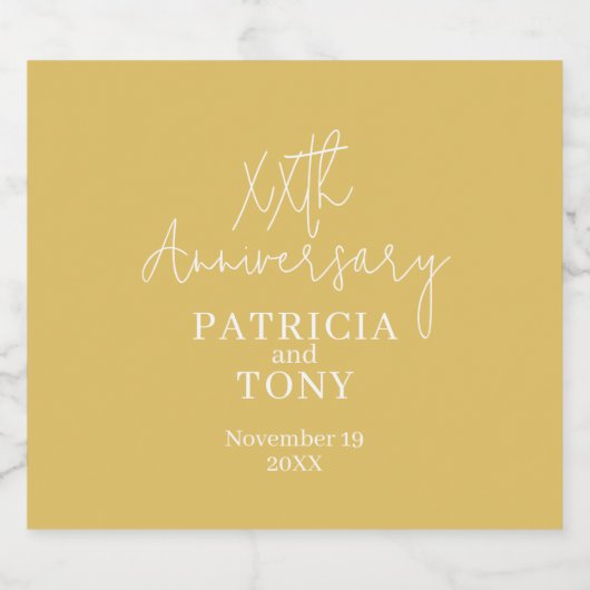 50th of ander Jubileum van het Weddenschap Geperso Bier Etiket (Enkel label)