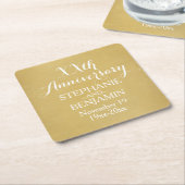 50th of ander Jubileum van het Weddenschap Geperso Kartonnen Onderzetters (Schuin)