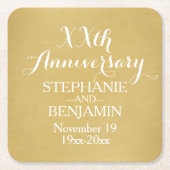 50th of ander Jubileum van het Weddenschap Geperso Kartonnen Onderzetters (Voorkant)