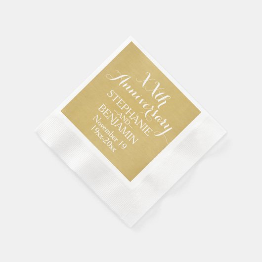 50th of ander Jubileum van het Weddenschap Geperso Servetten (Hoek)