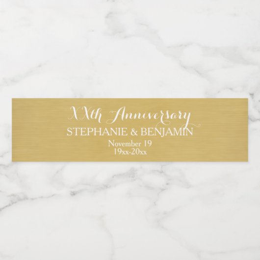 50th of ander Jubileum van het Weddenschap Geperso Waterfles Etiket (Enkel label)