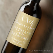 50th of ander Jubileum van het Weddenschap Geperso Wijn Etiket