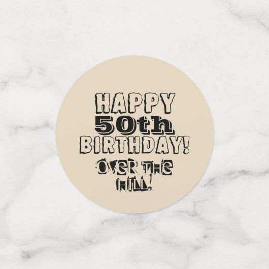 50th Over the Hill Birthday Confetti (Kleine voorkant)