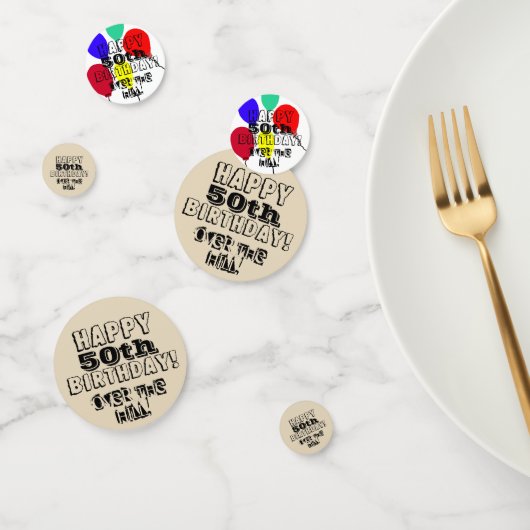 50th Over the Hill Birthday Confetti (Groep)