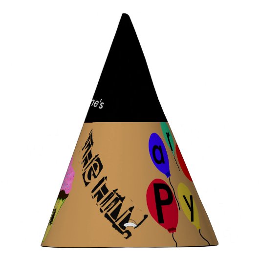 50th Over the Hill Personalized Cupcake Balloons Feesthoedjes (Rechts)