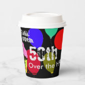 50th Over the Hill Pink Cupcake Name Papieren Bekers