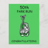 50th Park Run gefeliciteerd Briefkaart (Voorkant)