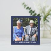 50th Photo Wedding Anniversary Kaart (Staand voorkant)