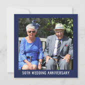50th Photo Wedding Anniversary Kaart (Voorkant)