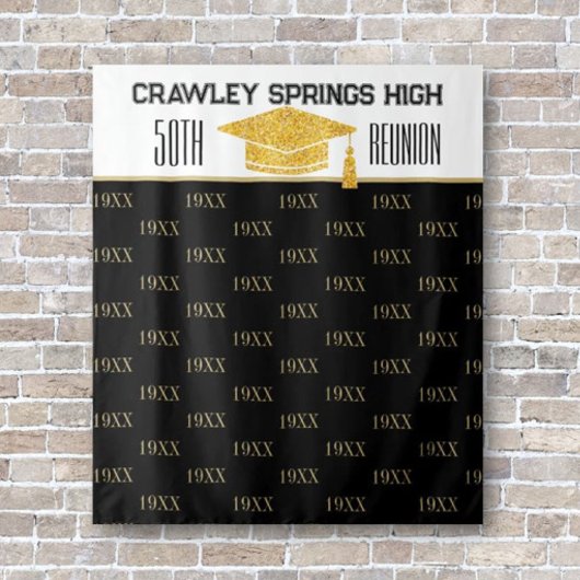 50th Reunion Pics!! Class Reunion Photo backdrop Wandkleed